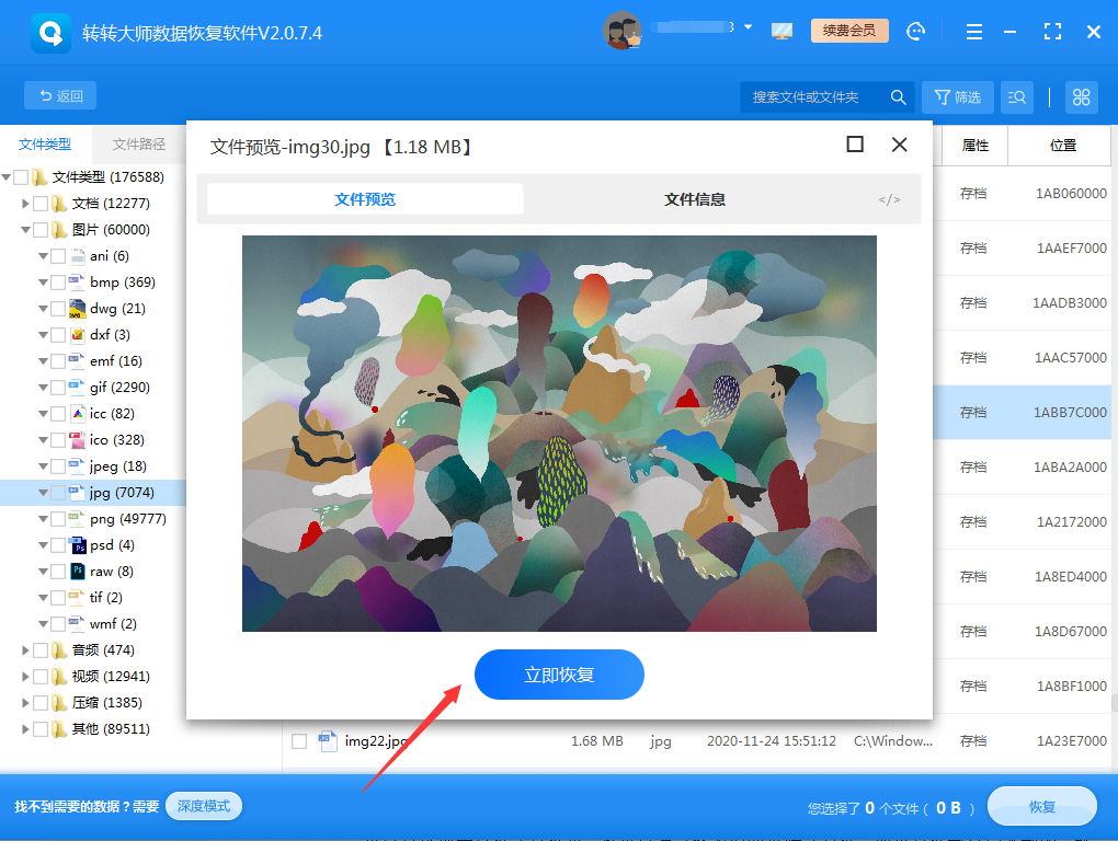 使用專業(yè)數(shù)據(jù)恢復軟件步驟五