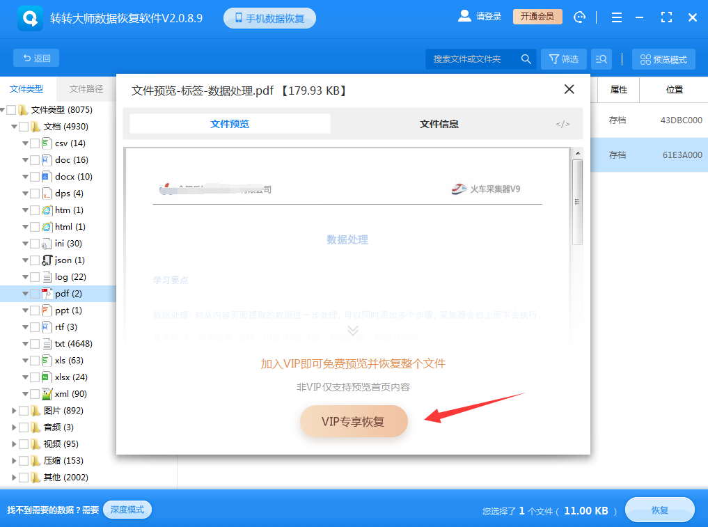 使用專業(yè)數(shù)據(jù)恢復(fù)軟件步驟四