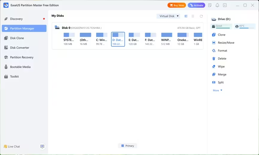使用第三方分區(qū)管理軟件（功能強(qiáng)大，更靈活）步驟一