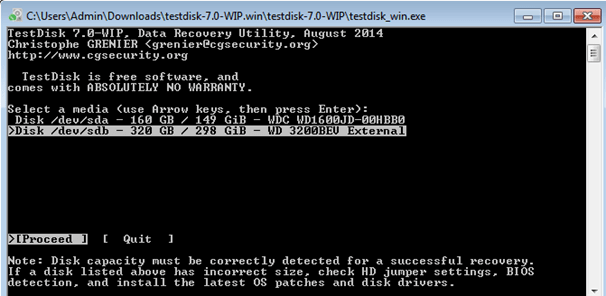使用命令行工具（如TestDisk）步驟一